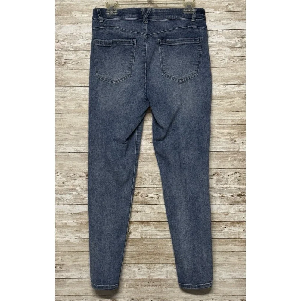 Democracy Ab Technology Jeans Womens 8 Stretch Blue Denim 29x27 Light Wash